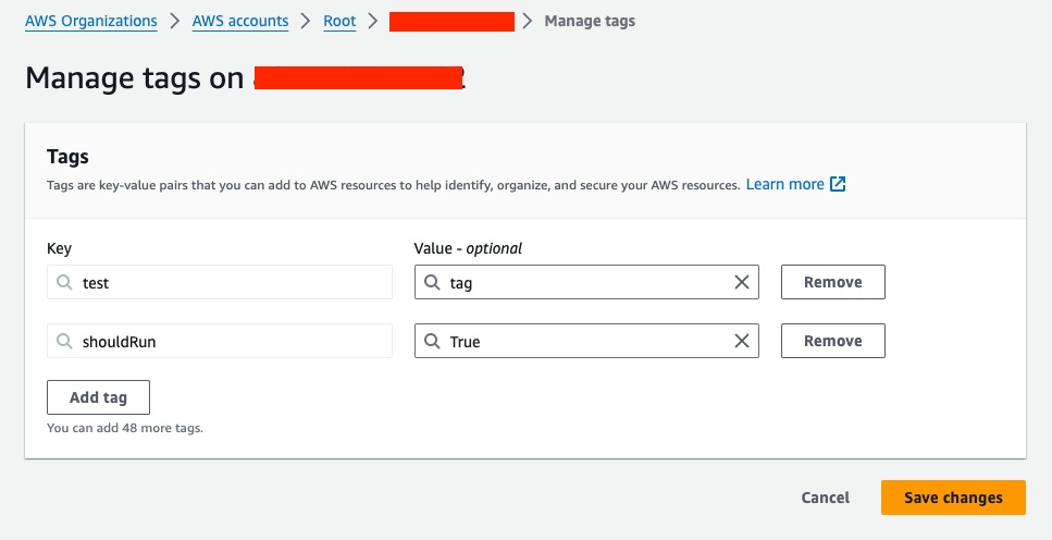 AWS Tag Editor