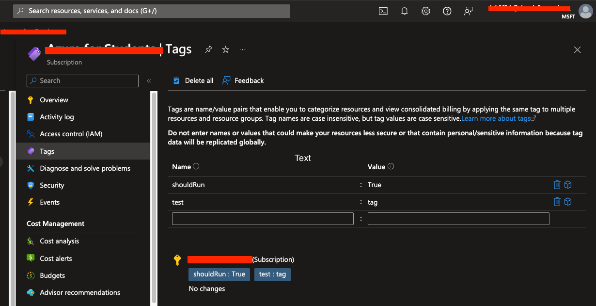 Azure Tags